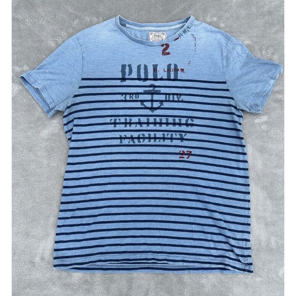 Polo Ralph Lauren Mens Shirt Large Blue 3rd Div Training Facility PRL